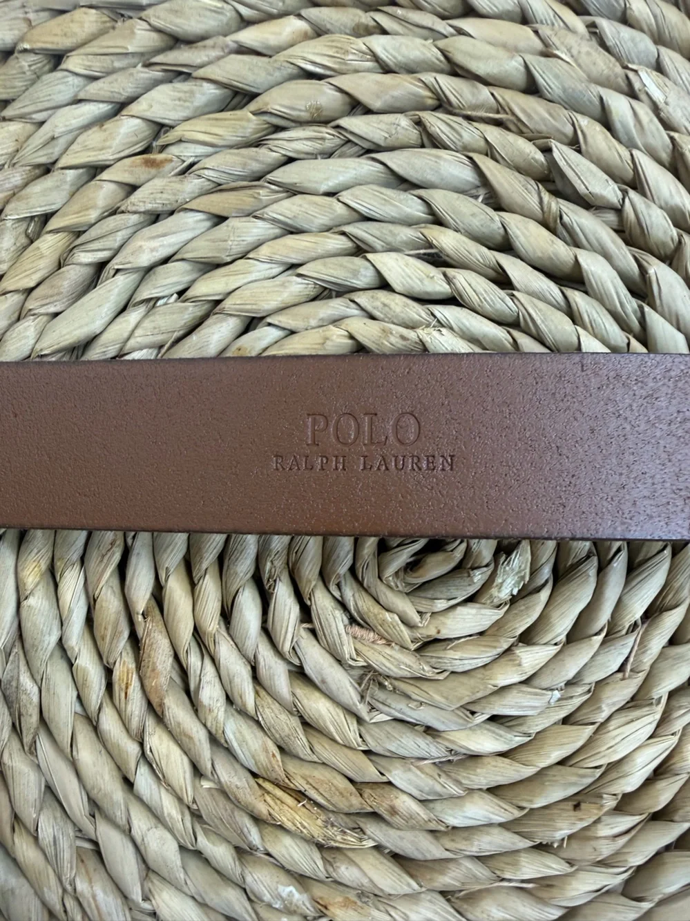 NWT Polo by Ralph Lauren Brown Leather Belt w/Silver Buckle. Size 36.